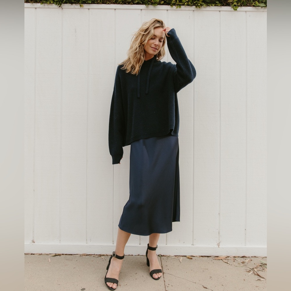 RARE Jenni Kayne Cashmere Hoodie Navy XS